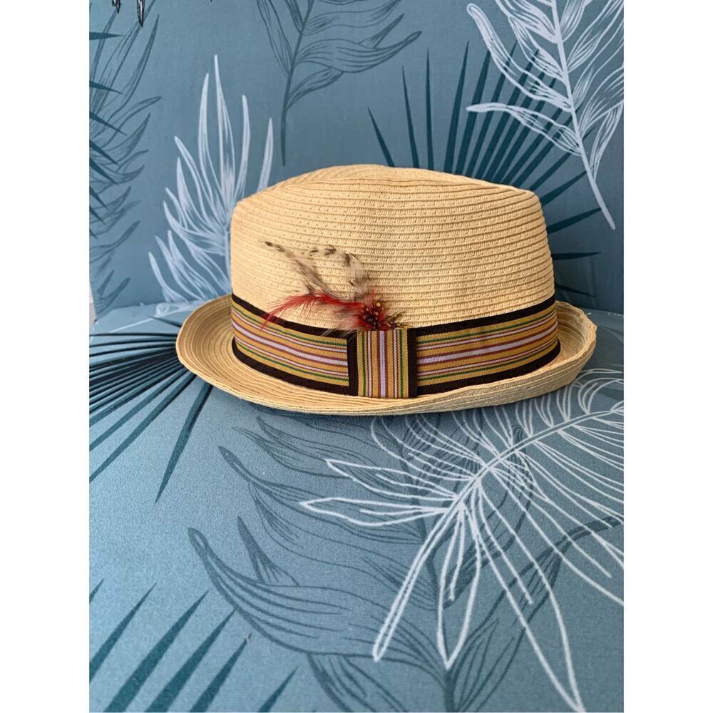 HENSCHEL HH FEDORA NATURAL STRAW Hat Mens L